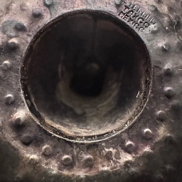 Vintage Taxco Mexican Sterling Silver Sombrero Trinket Dish- Hand Detailed 34.6g - Picture 3 of 7